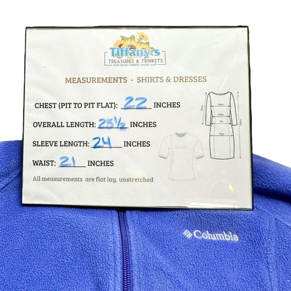 Columbia Fleece Jacket Womens L Blue Full Zip Cozy Warm Lightweight Polyester - Picture 9 of 10